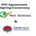 For Upcoming IPO Yeti Airlines Ltd. has Appointed NIMB Ace Capital Ltd. as Issue Manager